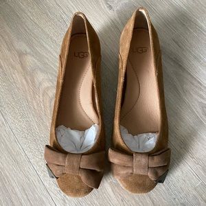 Uggs heels, NWOT Brown Suede.